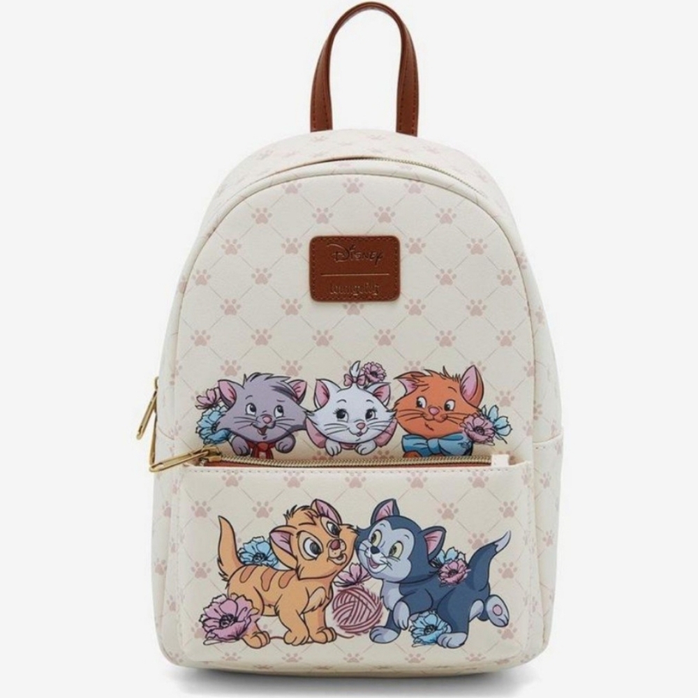 Loungefly Disney Cats Flower Quilt mini Backpack - Picture 1 of 4